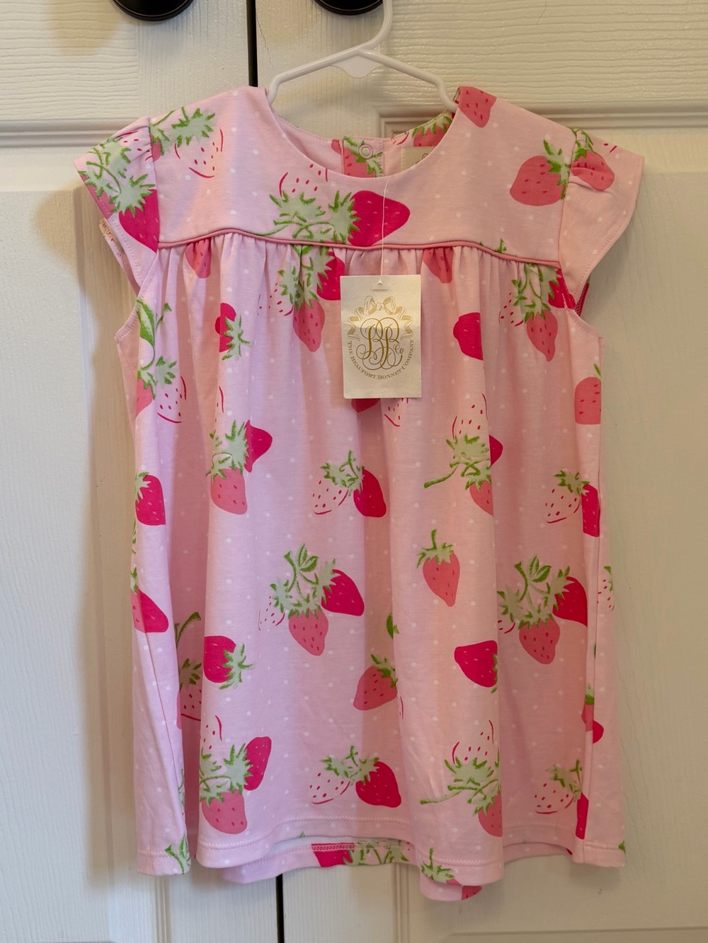 NWT TBBC Beaufort Bonnet Company Girls Pink Strawberry Top size 10